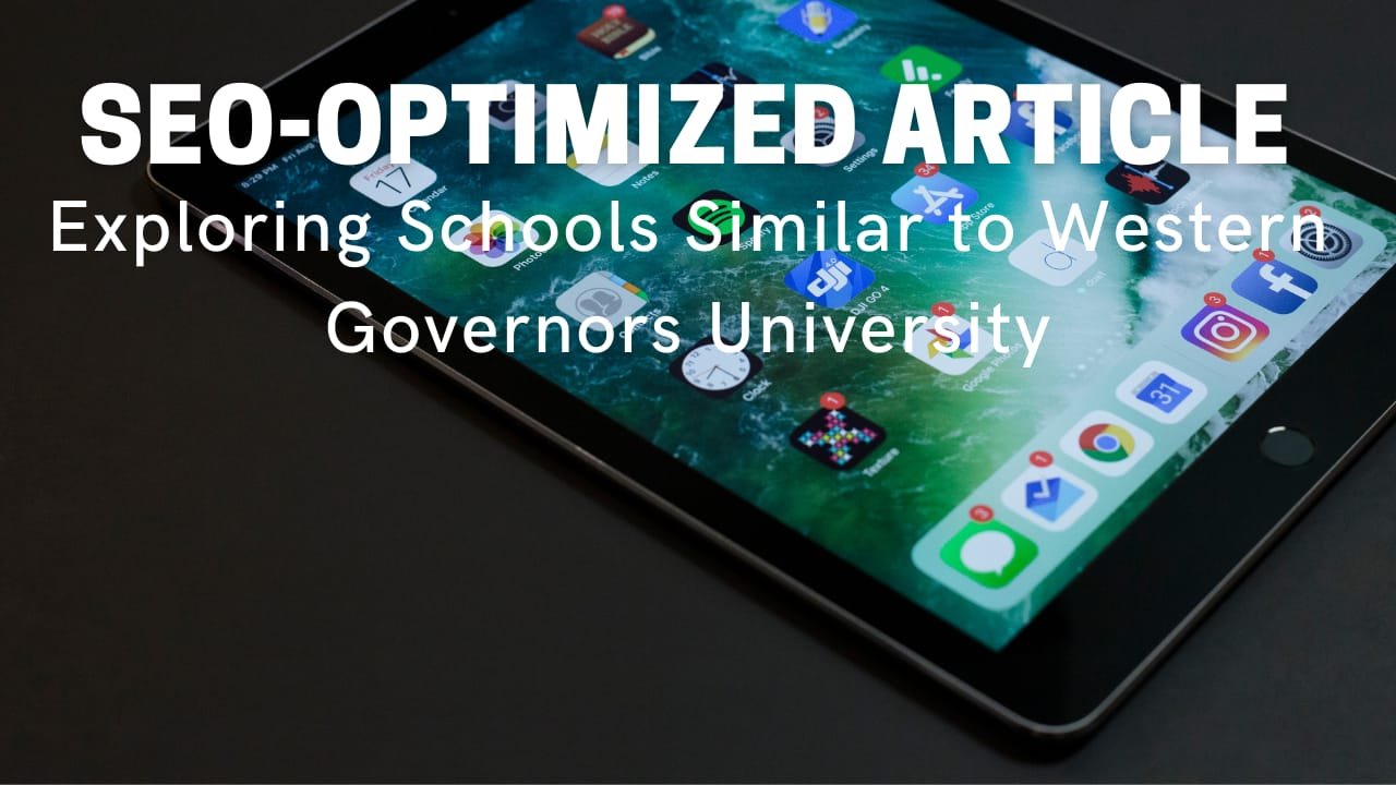 schools similar to western governors university